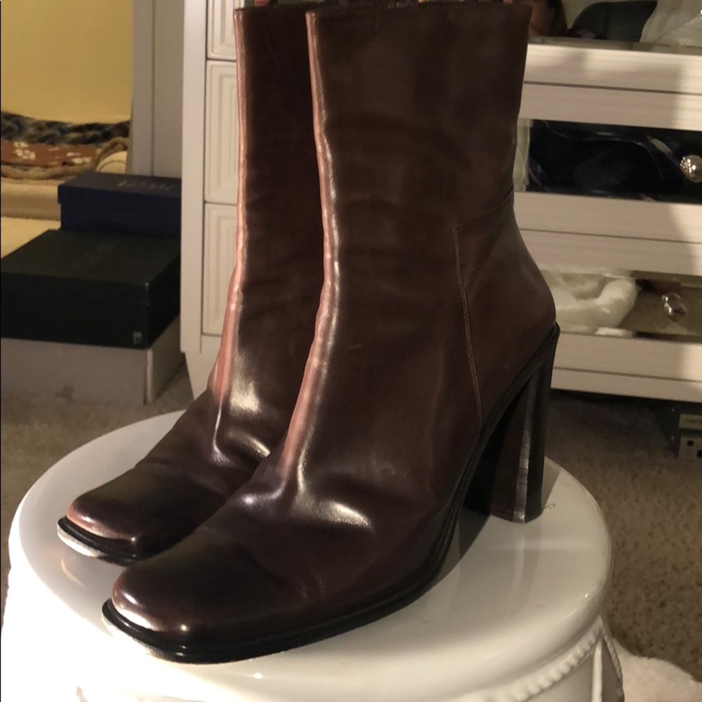 Via Spiga chocolate Ben leather ankle boot